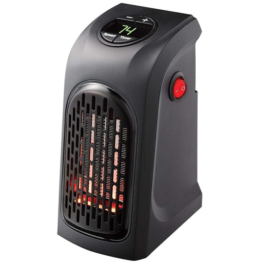 Buyerzone Handy Electric Heater, 400 Watts Heater, Plug-In Heater, Mini Heater, Portable Room, Office, Bedroom Heater/Warmer with LED Display, Set Temperature, and Stylish Design